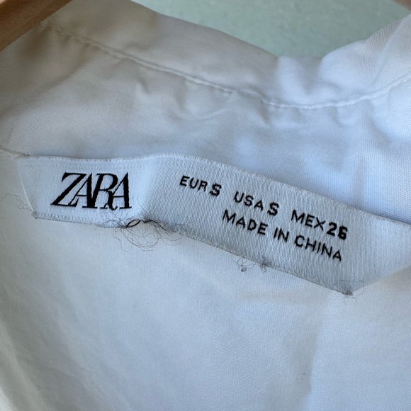 NWOT Zara White Long Sleeve Lace Dress - Picture 3 of 8